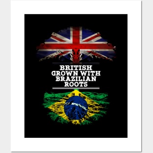 British Grown With Brazilian Roots - Gift for Brazilian With Roots From Brazil Posters and Art